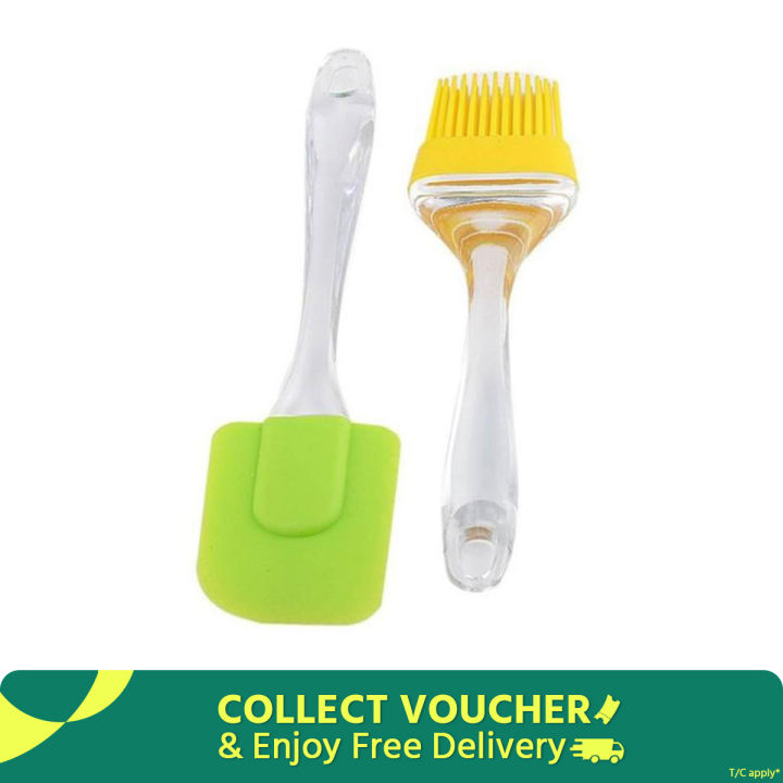 2 Pieces Silicone Oil Brush, BBQ Tools Basting Brush (colouring)