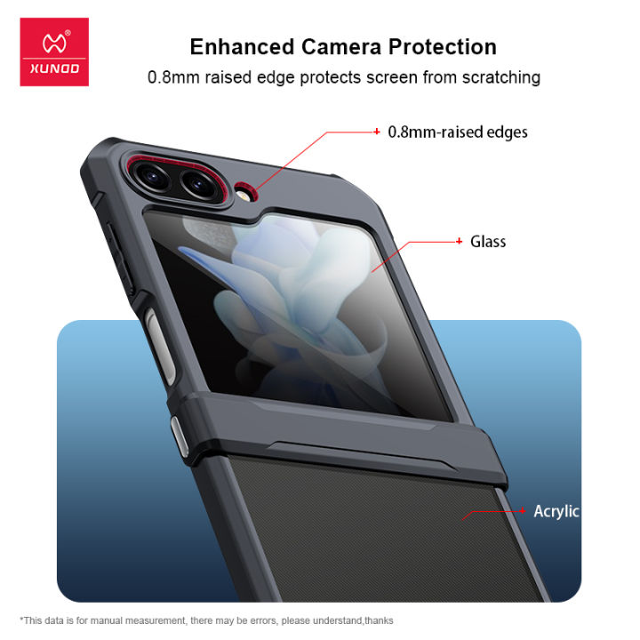Xundd%20For%20Samsung%20Galaxy%20Z%20Flip%205%205G%20Case%20Airbags%20Bumper%20Shockproof%20Shell%20Acrylic+TPU+Glass%20Back%20Clear%20Cover%20For%20Flip5%20z%ED%94%8C%EB%A6%BD%205%20%EC%BC%80%EC%9D%B4%EC%8A%A4%20-%20Image%204