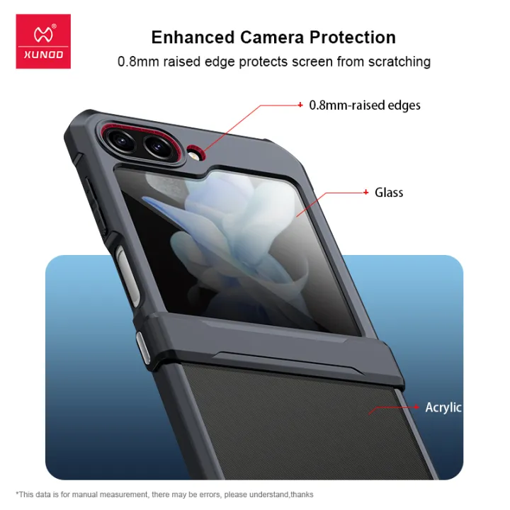 Xundd%20For%20Samsung%20Galaxy%20Z%20Flip%205%205G%20Case%20Airbags%20Bumper%20Shockproof%20Shell%20Acrylic+TPU+Glass%20Back%20Clear%20Cover%20For%20Flip5%20z%ED%94%8C%EB%A6%BD%205%20%EC%BC%80%EC%9D%B4%EC%8A%A4%20-%20Image%204
