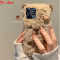 Ins Korean Cute 3D Capybara Soft Case For OPPO Realme C55 C53 C35 C30 C25Y C21 C17 C15 C12 C11 10T 10 9 8 7 6 5 Furry Fur Covers. 