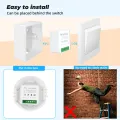 Aubess Tuya MINI Wifi Smart Switch 16A Supporte 2-way control Timer Wireless Switches Smart Home Automation Compatible with Alexa Google Home. 