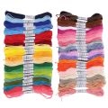 50 Skeins Embroidery Floss Cross Stitch Thread Bracelet String with Needles for Friendship Bracelet. 