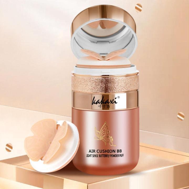 Butterfly Puff Air Cushion BB Cream Natural Concealer Face Base Makeup Breathable Whitening Moisturizing Oil Control CC Cream