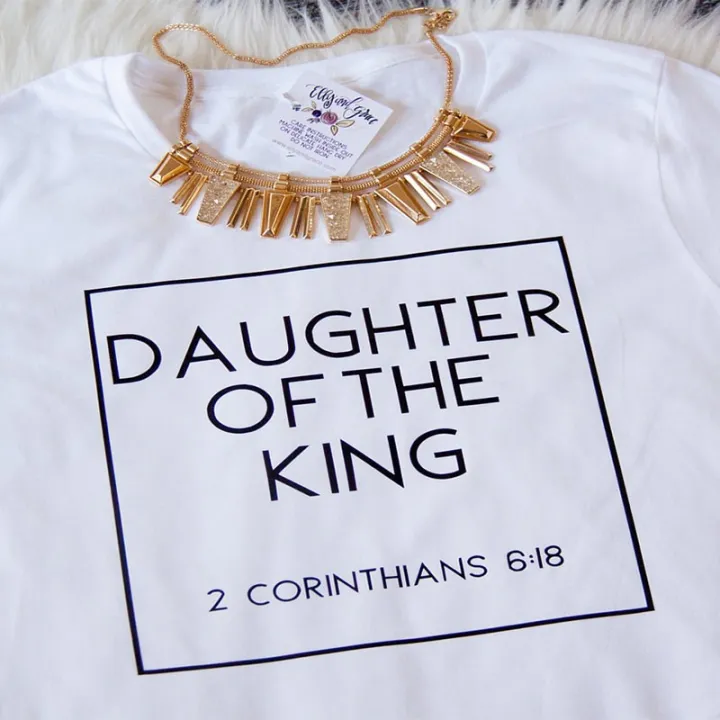 Christian%20T-Shirt%20Daughter%20of%20The%20King%20Letter%20Print%20Cute%20Women%20T-Shirt%20Jesus%20Shirt%20Harajuku%20Graphic%20Top%20Female%20Women%20T%20Clothes%20-%20Image%205
