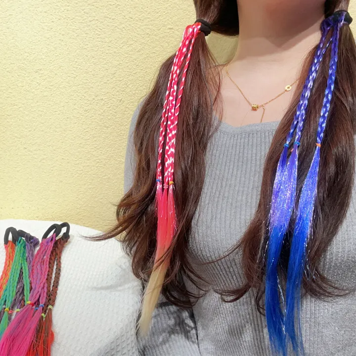 1/7Pcs%20Synthetic%20Colorful%20Braids%20Hair%20Extensions%20With%20Rubber%20Bands%20Rainbow%20Braided%20Ponytail%20Hairpieces%20Hair%20Accessories%20For%20Kids%20Girls%20-%20Image%202