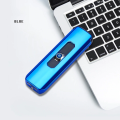New Mini Electroplating Electric Small Double Side USB Recharging Windproof Flameless Portable LED Lighter. 