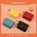 MATEYOYO Women's Wallet Card Holder Simple Fashion Purse Female Short Wallet Ladies Money Bag Chic Card Holder Small and Ultra-Thin Exquisite High-End Credit Vintage Card Holder. 