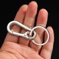 5Pcs Gourd Buckle Keychains Climbing Hook Stainless Steel Car Strong Carabiner Shape Keychain Accessories Metal Key Chain Ring.