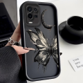 【Value Bundle】 TA for Realme GT Master Back Cover Soft Square Moon Butterfly Pattern Cases Camera Protection Phone Case.