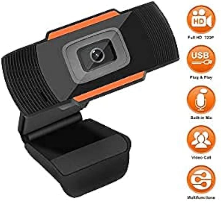 HD 720P Webcam Laptop Desktop PC Digital Web Camera Noise Cancelling Mic 30FPS