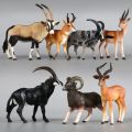 【The-Best】 Wild Forest Animal Zoo plastic Models Antelope Gazelle Argali Model Action Figure Figurines Teaching Kids Toys. 