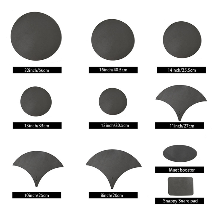 10Pcs%20Drum%20Mute%20Pads%20Kit%20Snare%20Drum%20Sound%20Off%20Mute%20Muffler%20EVA%20Quiet%20Practice%20Pad%20Set%20Percussion%20Replacement%20Parts%20-%20Image%202