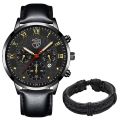 Mens Fashion Watches Luxury Men Business Leather Quartz Wristwatch Male Casual Sports Bracelet Luminous Clock Relogio Masculino. 