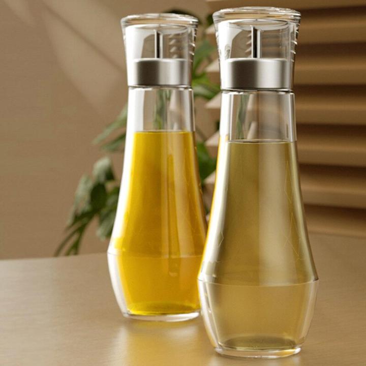 New Hot Glass Oil Bottle With Stainless Steel Oil Nozzle Anti Drip For Kitchen Tool Oil Container With Anti Drip Oil Nozzle