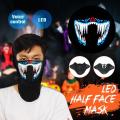 (New)LED Half Face Mak Equalizer Flahing Rave Party by Muic Luminou Coplay Dance.