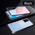 Biruiqu For VIVO Y21 Y21s Y33s Y21A Y33A Y21T Y33T Magnetic Absorption Case Metal Frame Shockproof Double Sided Tempered Glass Magnetic Case Cover.