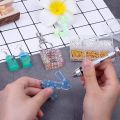 Resin Tools Kit with 1Pcs Pin Vise Hand Drill 10Pcs Drill Bits and 400Pcs Screw Eye Pins for DIY Keychain Pendant Making.