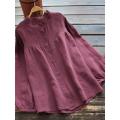 Premium Quality - Woman's Chemise tops Cotton And Linen Whistles Top Plus Size Blouse Women's linen blouse - Blouse - Couture - High-end. 