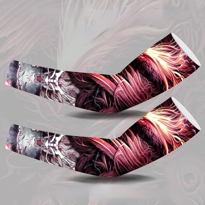 1PCS%202024%20New%20Men%20Long%20Warmers%20Summer%20Tattoo%20Sleeves%20Sun%20Protection%20Cover%20Outdoor%20Gloves%20Driving%20Ice%20Silk%20Arm%20Sleeves%20Women%20-%20Image%206