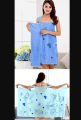 Bathroom Women Bath Towels Wearable Towel Dress Beach Adults Bath Gown SPA Sling Robes Home Nightwear Microfiber Women Bathrobe Bath Towel.