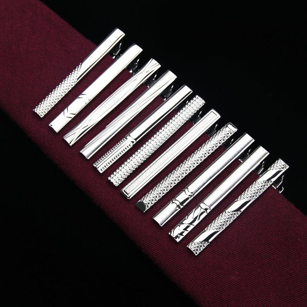 Silver Metal (Copper) Formal Tie Clip For Men (1Ps) Size-5cm