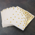 Gold Dot Cocktail Napkins (50 Pack)3-Ply Paper Napkins with Gold Foil Polka Dots Perfect for Birthday Party, Baby Shower, Bridal Shower, Holiday Celebration & Wedding.