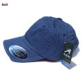Navy Blue Wash Traditional Cotton Curved Cap For Men.