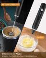 Rechargeable coffee mixer Stainless Steel coffee & Milk Frother Handheld 3-Speed Adjustable.