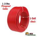 1.3 rm Electric Cable Fireproof Red/Black Color (1 coil) 1pcs Electric Tester Free. 