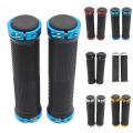 1 Pair Handlebar Grips Bicycle Road Mountain Bike Handle Double Lock on Aluminium Alloy Bike Handlebar Hand Cover. 