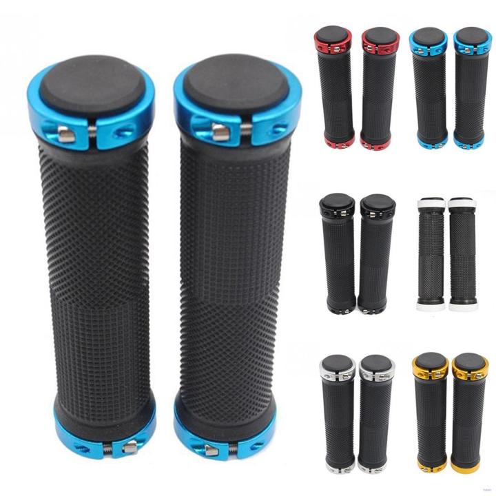 1 Pair Handlebar Grips Bicycle Road Mountain Bike Handle Double Lock on Aluminium Alloy Bike Handlebar Hand Cover