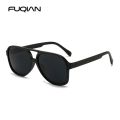 FUQIAN Retro Oversized Sunglasses Men Women Fashion Pilot Polarized Sun Glasses For Unisex Vintage Gradient Outdoor Eyewear. 
