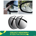 2Pcs Suction Cup Car Blind Spot Rear View Mirror Adjustable 360 Degree Wide Angle Small Round Mirror Waterproof Car Reverse Auxiliary Rearview Convex Mirror. 
