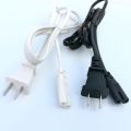 hoe 8 tail power cord 90 degree right angle L-shaped left and right up and down elbow national standard two-plug eight-figure tail charging cable.