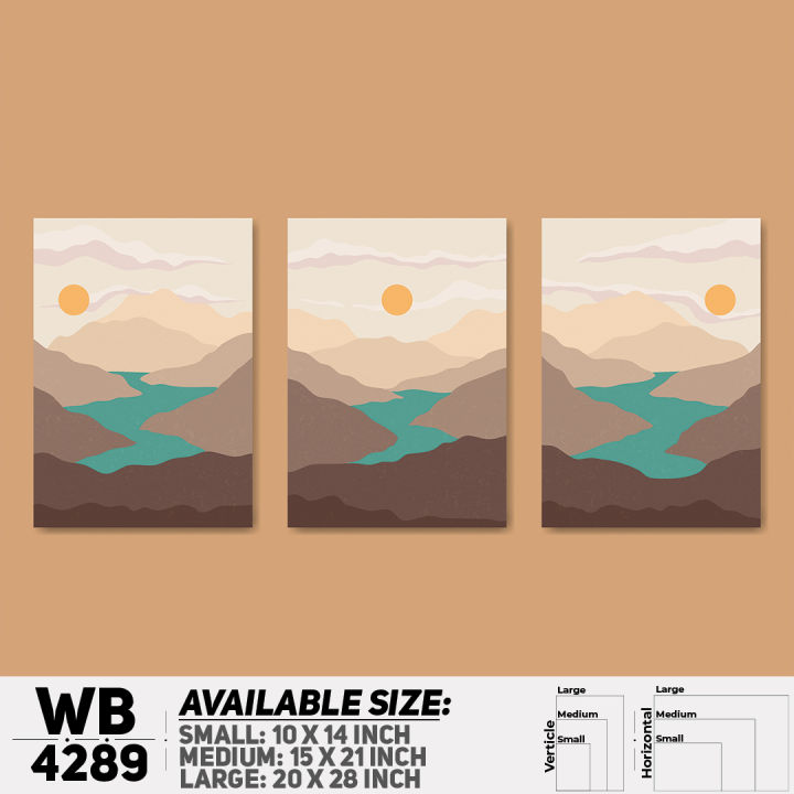 Landscape & Horizon Design (Set of 3) Wall Canvas Art For Wall Decoration Canvas Painting For Wall - WB4389 - Handy Commodity