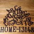 Retro Style Groceries Cast Metal Creative Diy House Doorplate Letter Symbol.