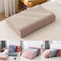 Home Textile Cotton Latex Pillows Case Solid Color 50*30cm/60*40cm Pillow Cover Soft Comfortable Sleeping Pillowcase Pillow.