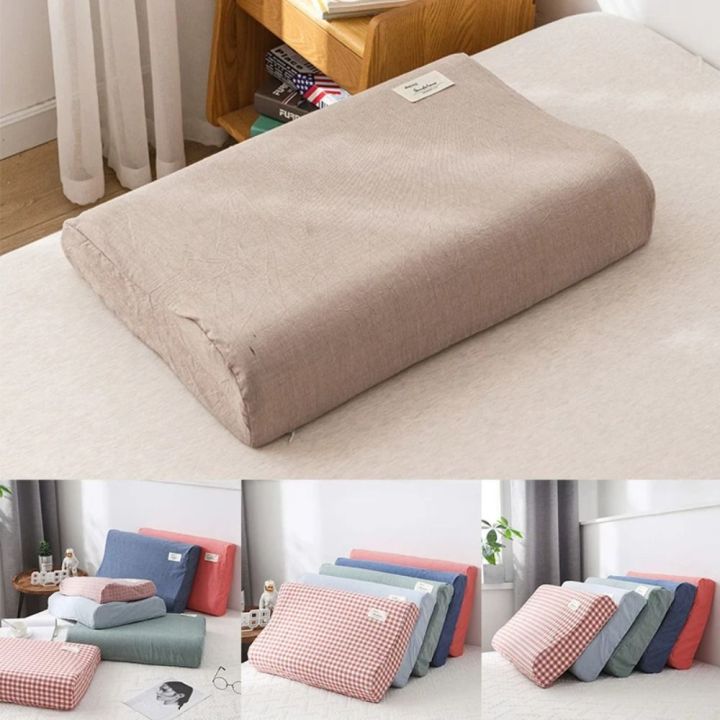 Home%20Textile%20Cotton%20Latex%20Pillows%20Case%20Solid%20Color%2050*30cm/60*40cm%20Pillow%20Cover%20Soft%20Comfortable%20Sleeping%20Pillowcase%20Pillow%20-%20Image%203