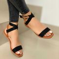 Amazon wish summer 2021 new plus size buckle flat casual sandals women's sandals. 