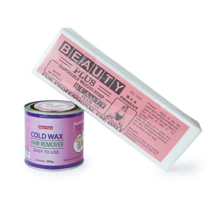 Mumtaz Cold wax 200gm + wax Paper (combo) (Glamorous Gallery)