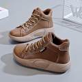 Women Casual Shoes Athletic Sneakers Ankle Booties Nonslip Breathable Lace up Shoes for Running Trekking Autumn Spring Outdoor Ladies Girls , 37Yards Brown.