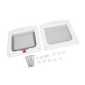 Pet Door 2 Way Easy Installation Durable Interior Exterior Dog and Cat Door for Puppy Kitten White. 