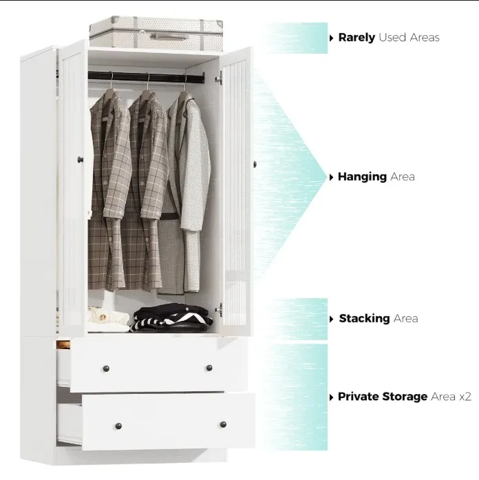Armoire%20With%20Soft-Close%20Doors%20%E2%80%94%20Modern%20Milky%20White%202%20Door%20Fluted%20Glass%20Wardrobe%20Closet%20With%20Shelves%20&%20Drawers,%202%20Part%20Glass%20Almirah%20Hanging%20Road%20with%20Srorage%20Drawer%20Almari%20-%20Image%202
