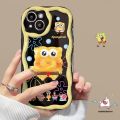 For Samsung A32 A51 A12 A13 A53 A04s A10s A54 A34 A11 A02s A24 A20s A14 A03 A02s A04E A20 A23 A50 A52 A30 A52s A31 A50s A30s Cartoon SpongeBob Patrick Star Bracket Case Cute 3D Wavy Curved  Soft Cover. 