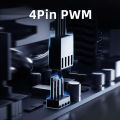 ID-COOLING 80mm PWM 800-3000RPM Mini ITX Black PC Case FAN Ultra-thin 10mm Thickness Temperature Controlled Cooling Ventilator.