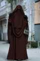 Dubai Cherry Marhaba Gown Borka (Borka With Matching Hijab And Nikab) Trendy Abaya Outerwear Abaya borkha For Women Designs Irani Burqa For Women Regular Use Outfit Borkha Stylish Party Borqa Hizab Fashion Collection Fashionable khimar Lycra Bokra\. 