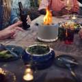 Portable Indoor Fire Garden Patio Festive Centerpiece Tabletop Fireplace. 