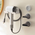 Wall Mounted Hair Dryer Holder For Dyson Laifen Aluminum Magnetic Nozzle No-punching Bathroom Accessories Blower Holder Shelf. 