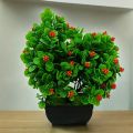 Artificial Flower Tree Minicape: New Green Mini 1Pc with Multiple Color Flowers for Restaurant Home Table Bonsai Décor, Plastic Tob. 