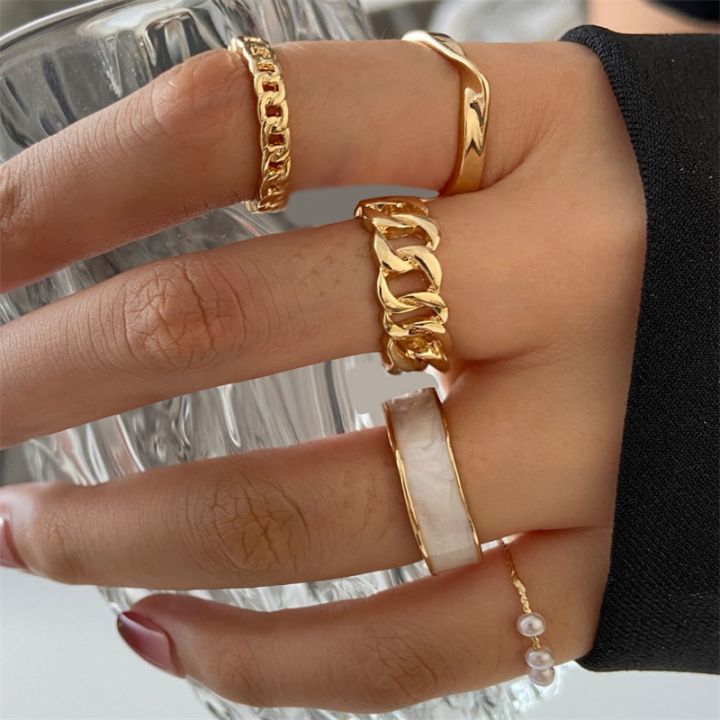 5Pcs/10Pcs%20Imitation%20Pearl%20Leaf%20Flower%20Rings%20Set%20For%20Women%20Rhinestone%20Butterfly%20Finger%20Ring%20Metal%20Knuckle%20Finger%20Ring%20Jewelry%20-%20Image%207